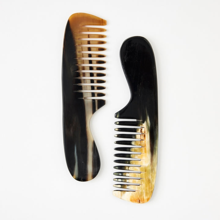 Horn Comb with Handle