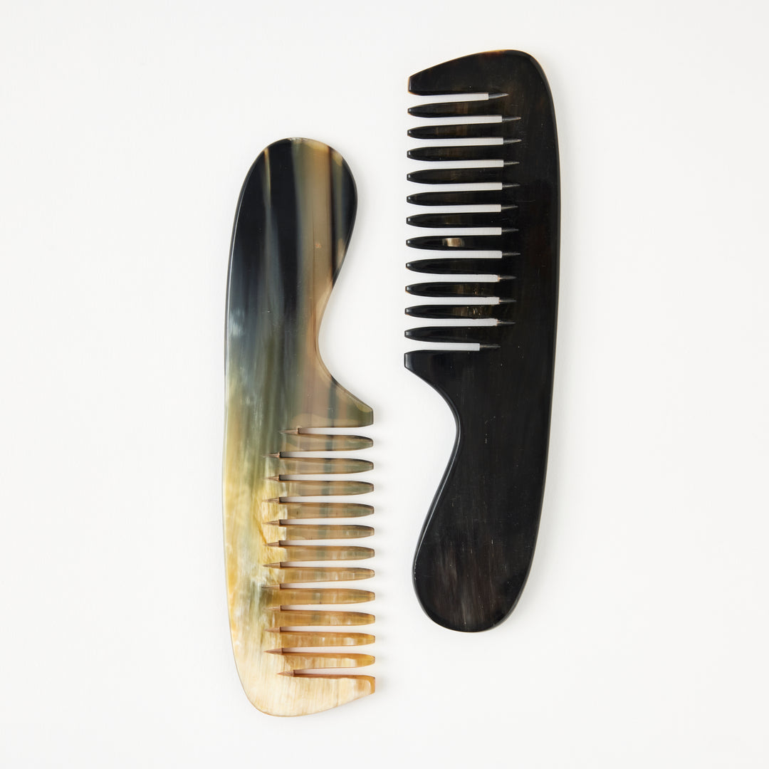 Horn Comb with Handle