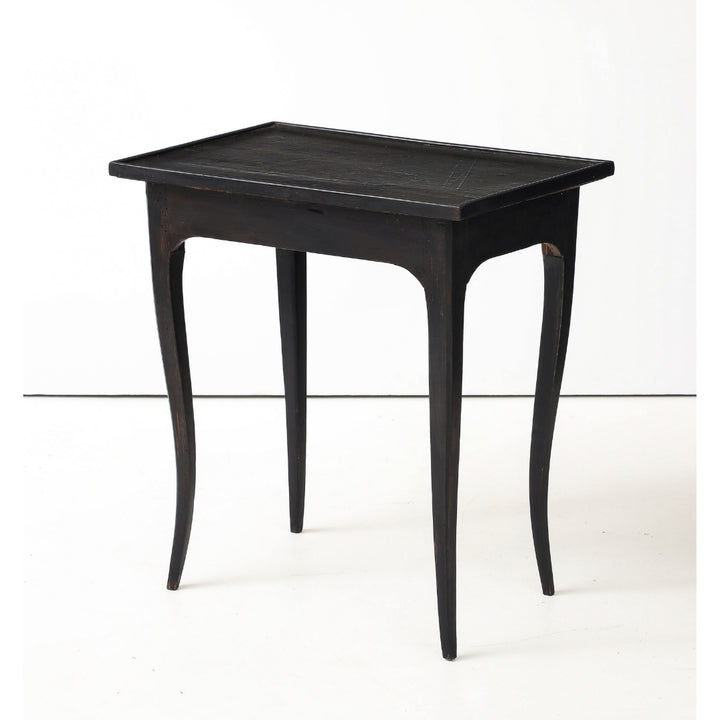 Antique Painted Side Table with Key