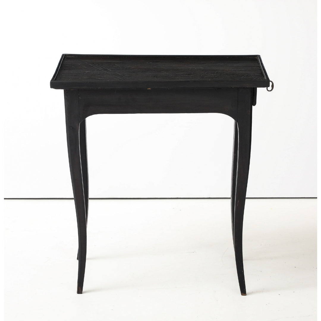 Antique Painted Side Table with Key