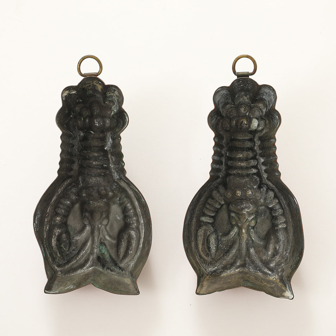 Pair of Vintage Copper Lobster Molds