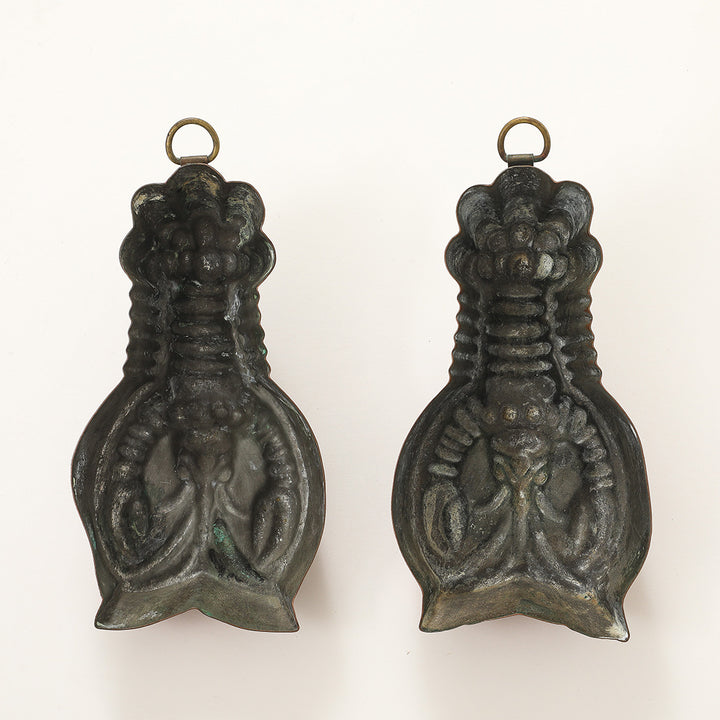 Pair of Vintage Copper Lobster Molds