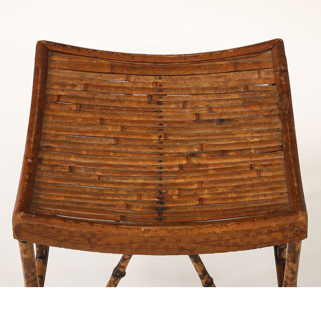 Vintage Thebes Bamboo Stool