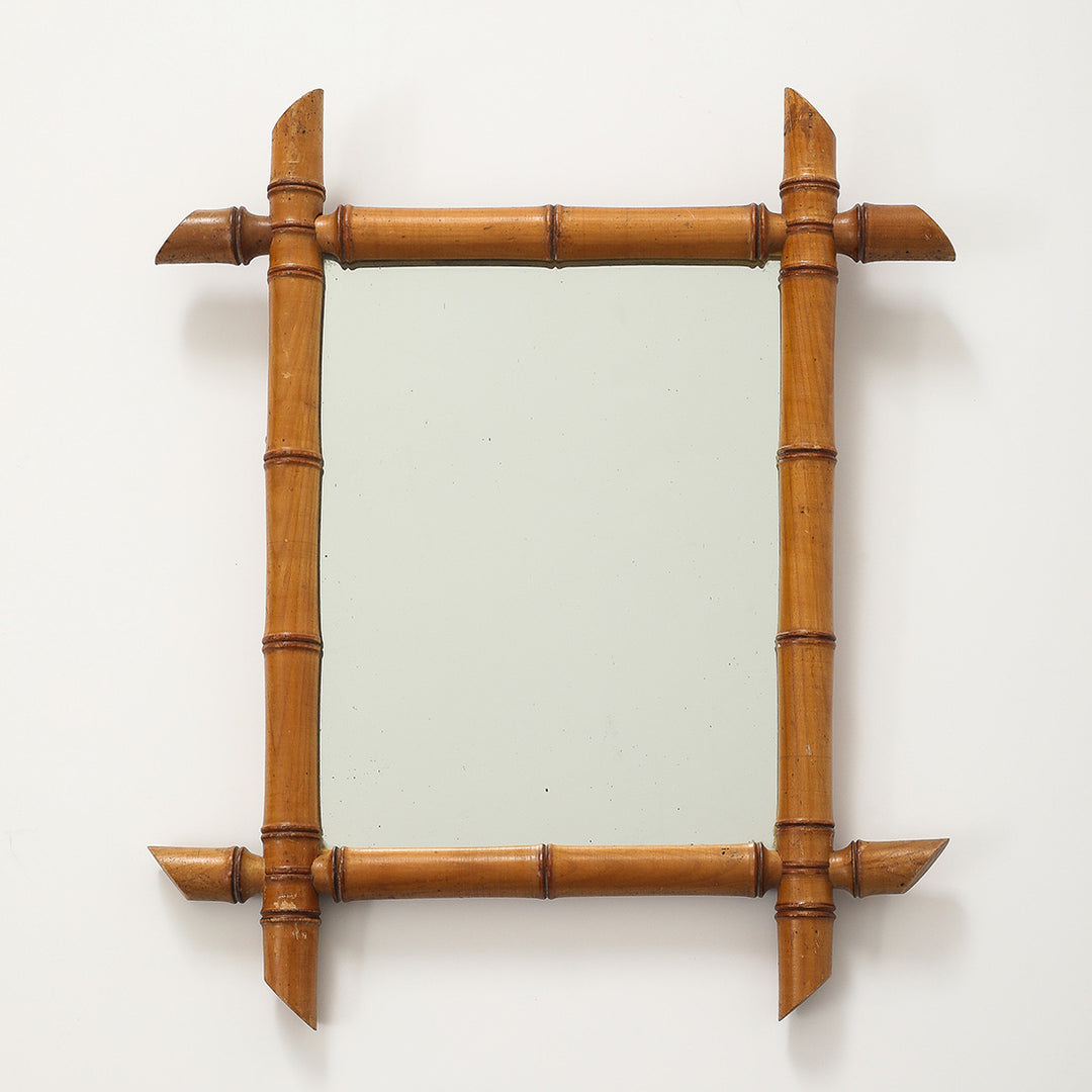 Vintage Faux Bamboo Mirror 1