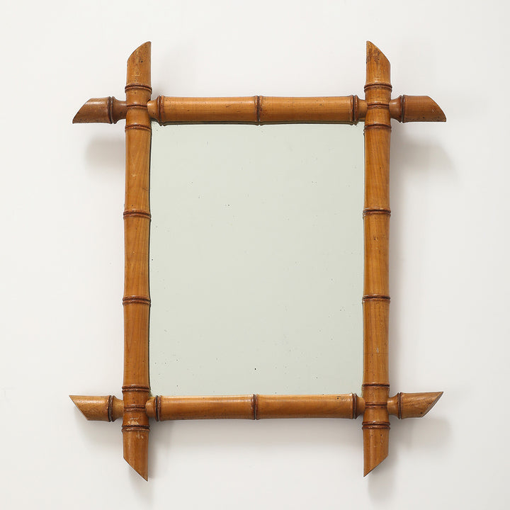 Vintage Faux Bamboo Mirror 1