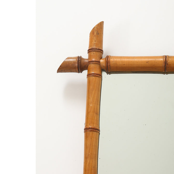 Vintage Faux Bamboo Mirror 1