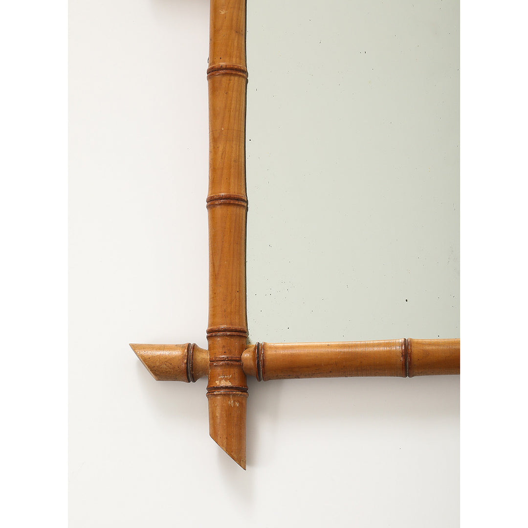Vintage Faux Bamboo Mirror 1