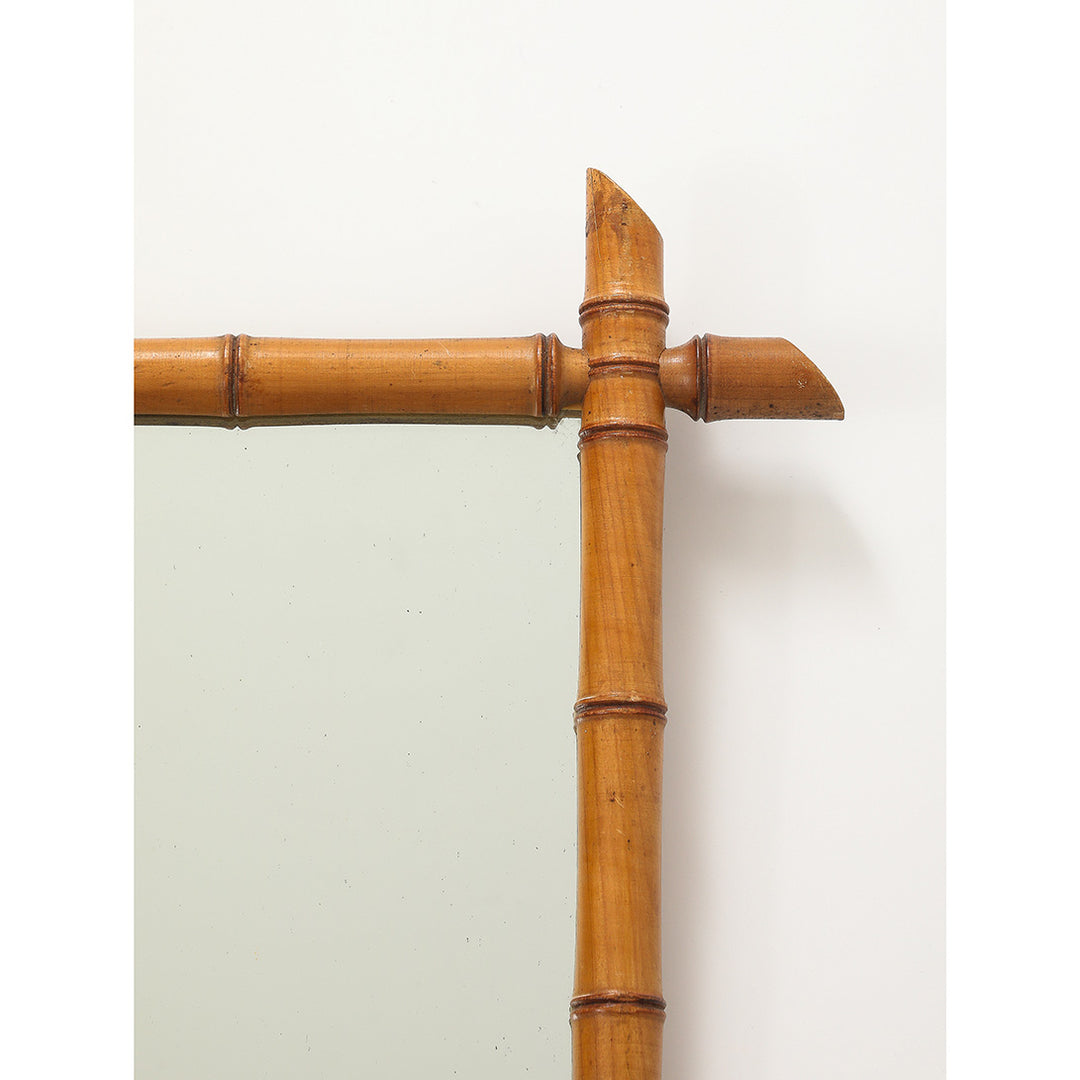 Vintage Faux Bamboo Mirror 1