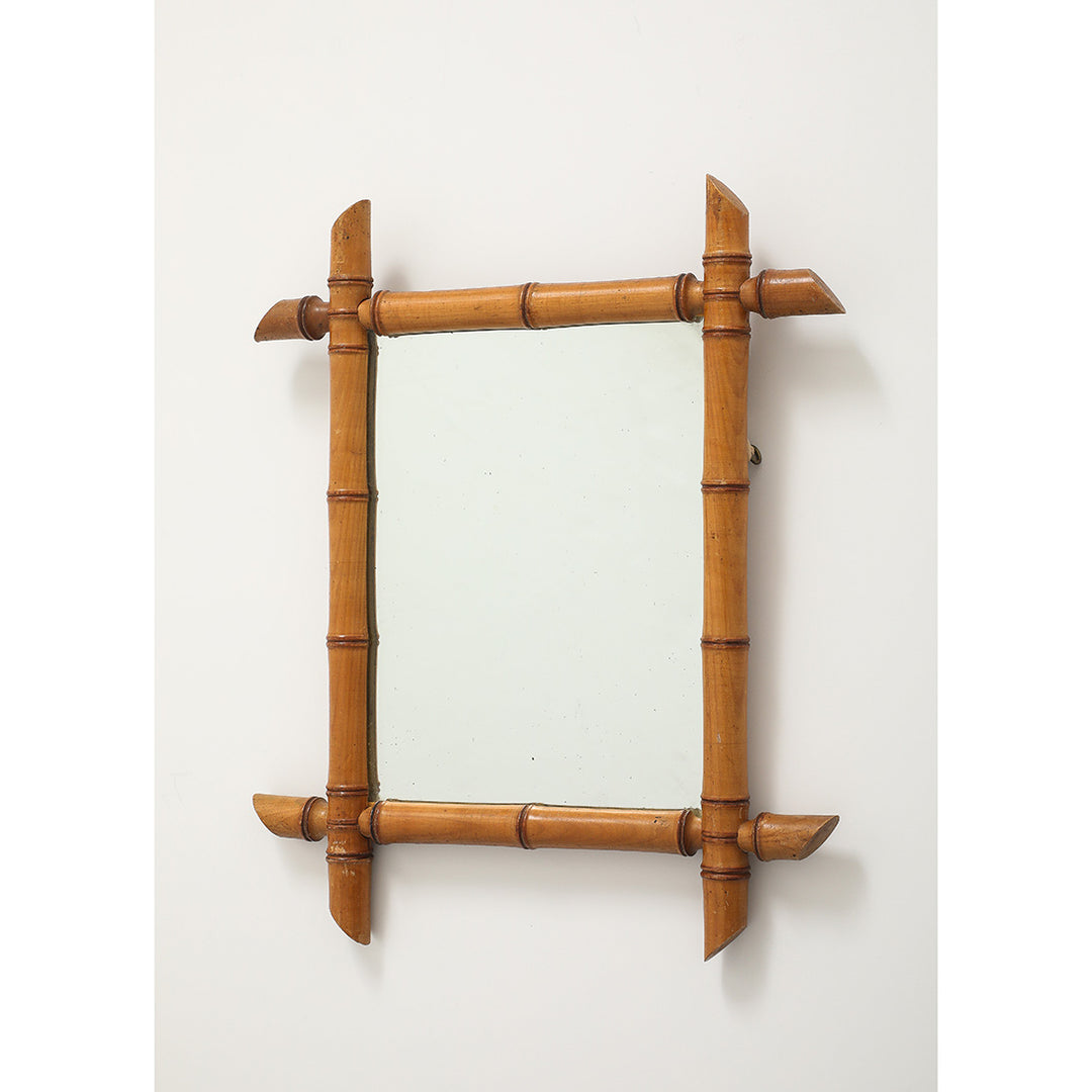 Vintage Faux Bamboo Mirror 1