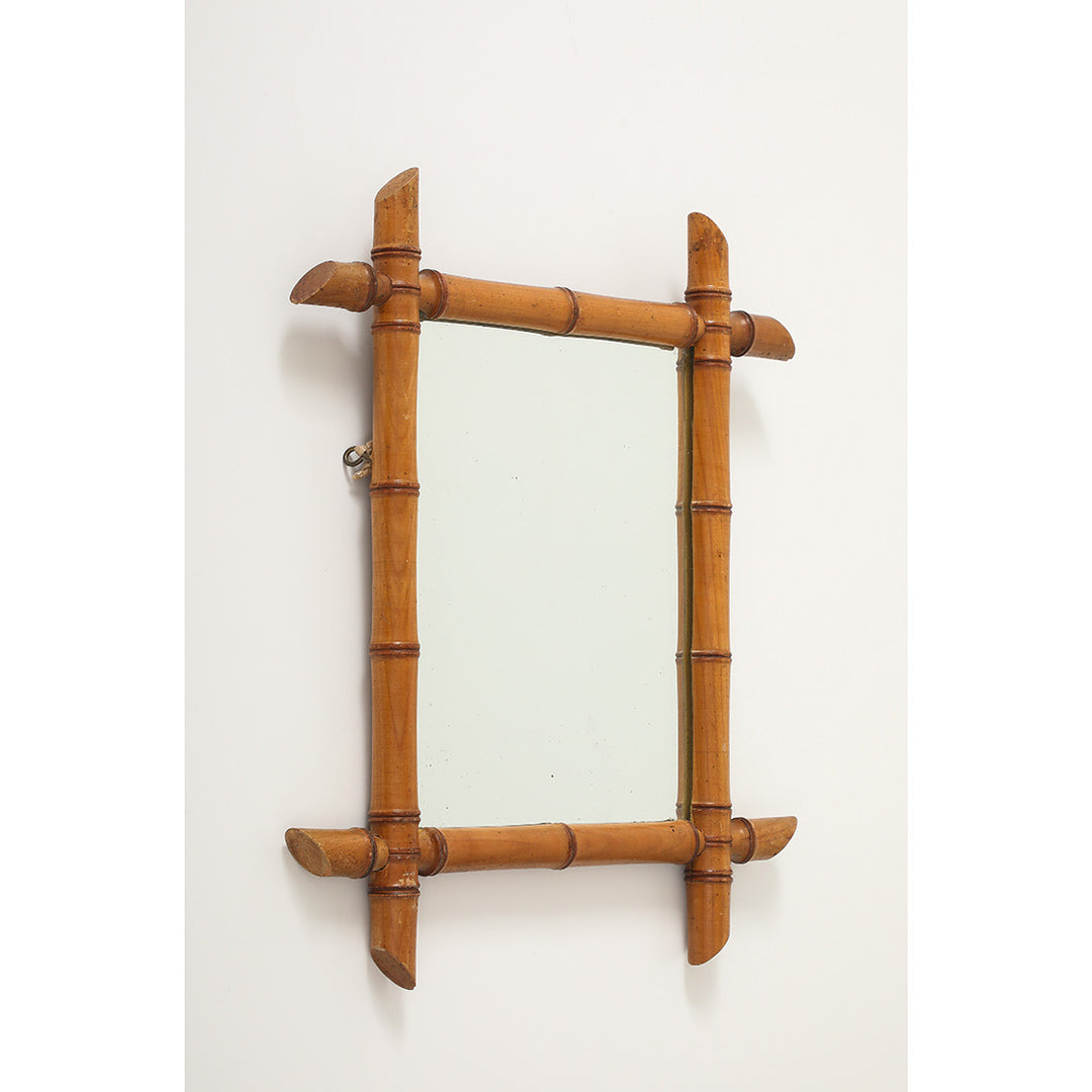 Vintage Faux Bamboo Mirror 1