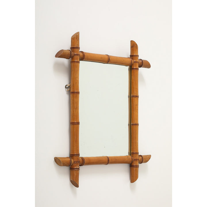Vintage Faux Bamboo Mirror 1