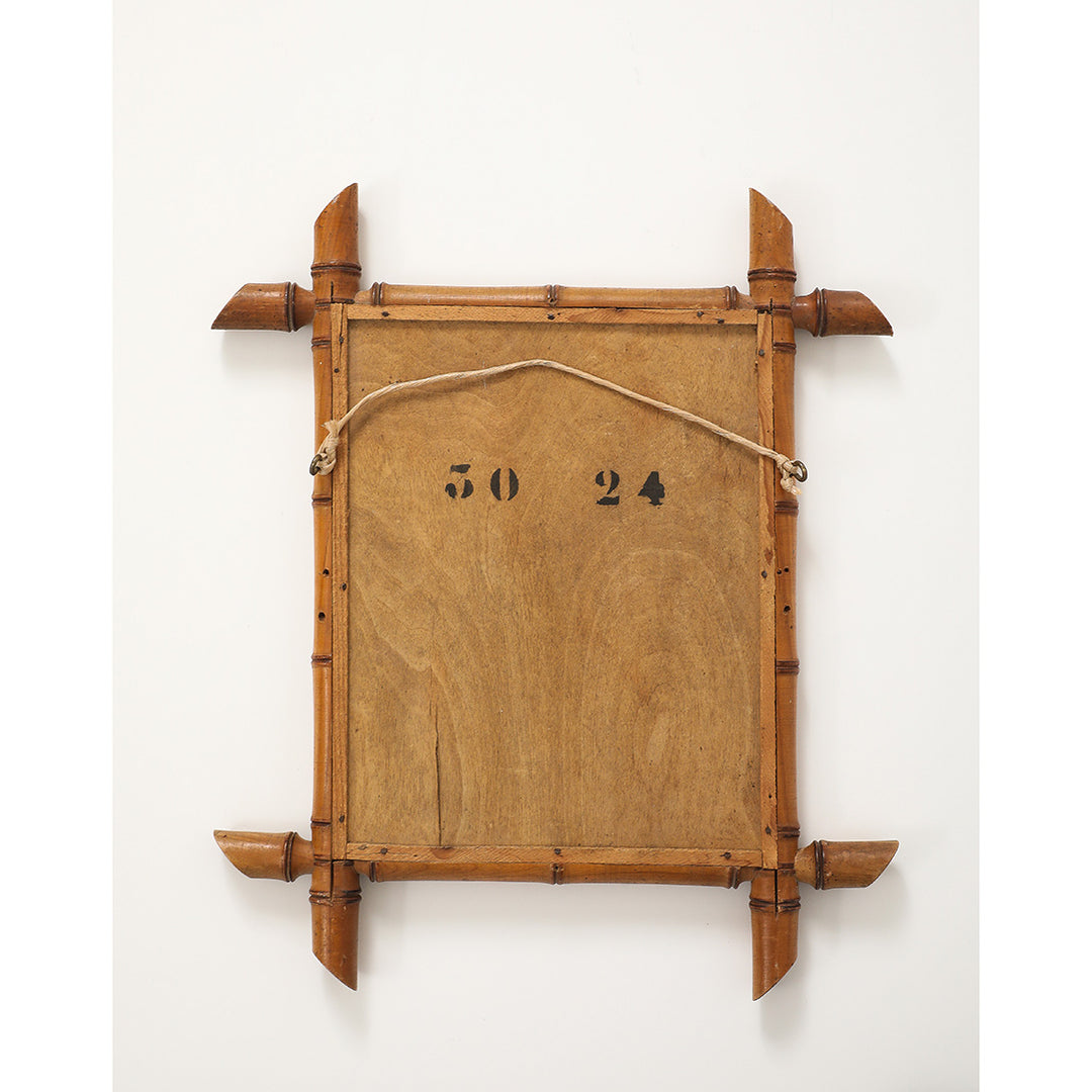 Vintage Faux Bamboo Mirror 1