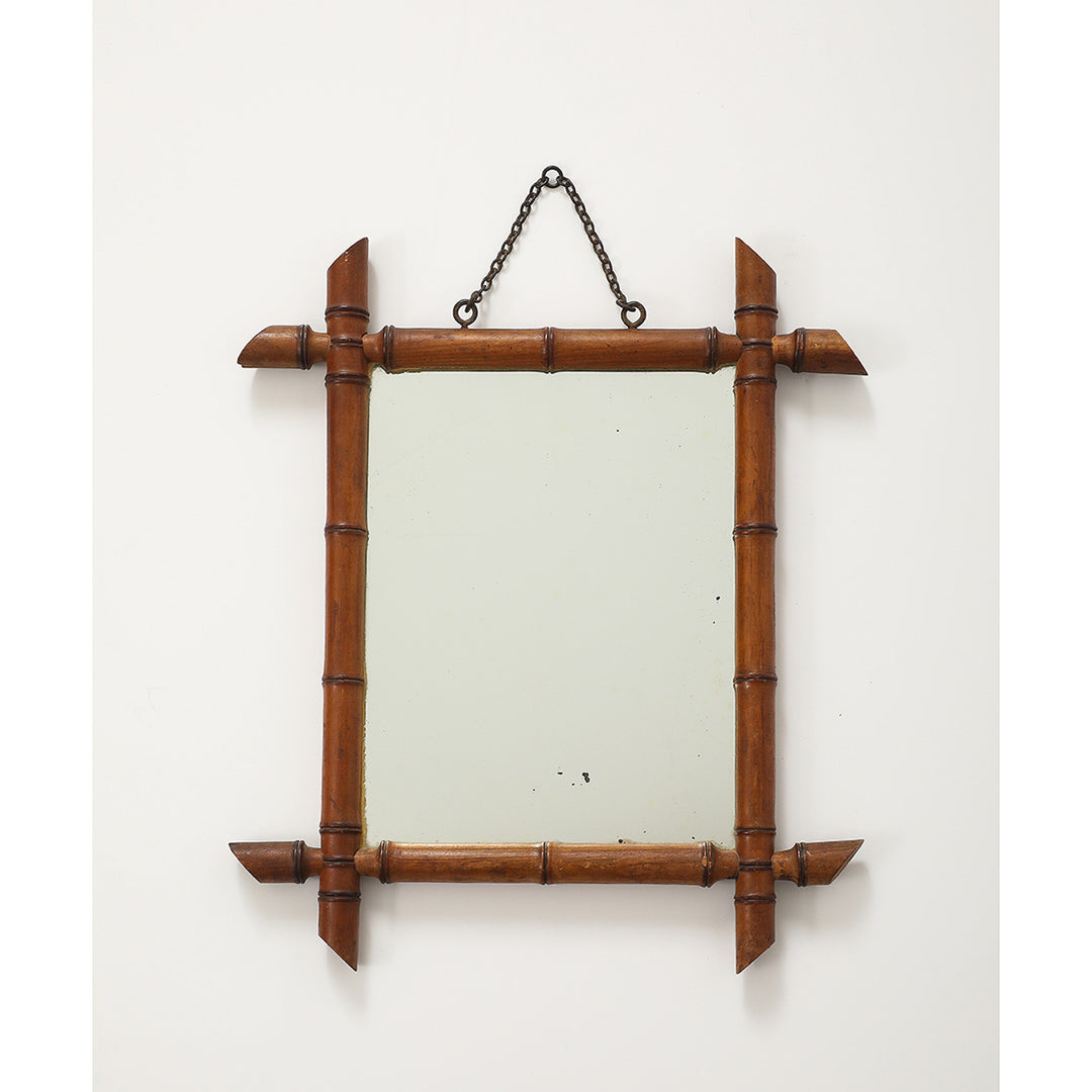 Vintage Faux Bamboo Mirror 2