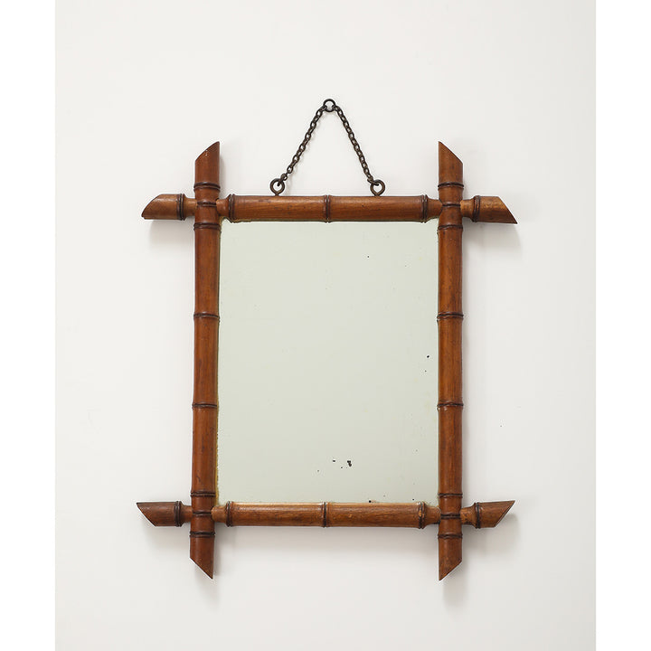 Vintage Faux Bamboo Mirror 2