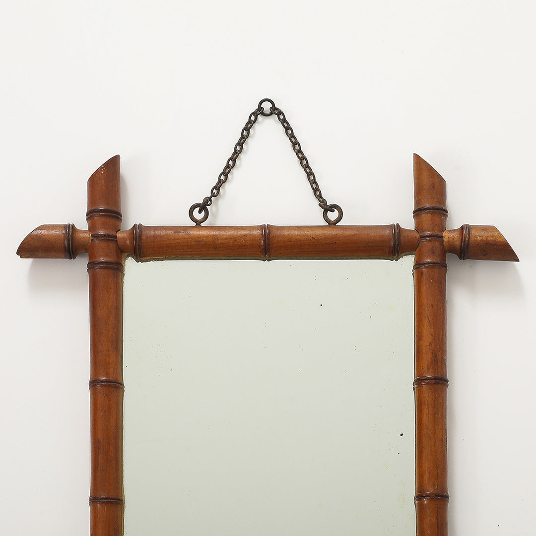 Vintage Faux Bamboo Mirror 2