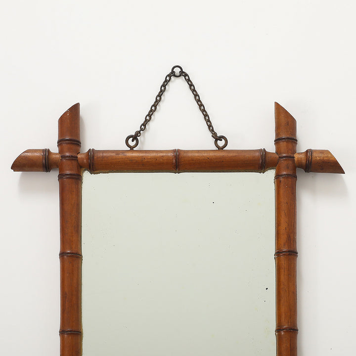 Vintage Faux Bamboo Mirror 2