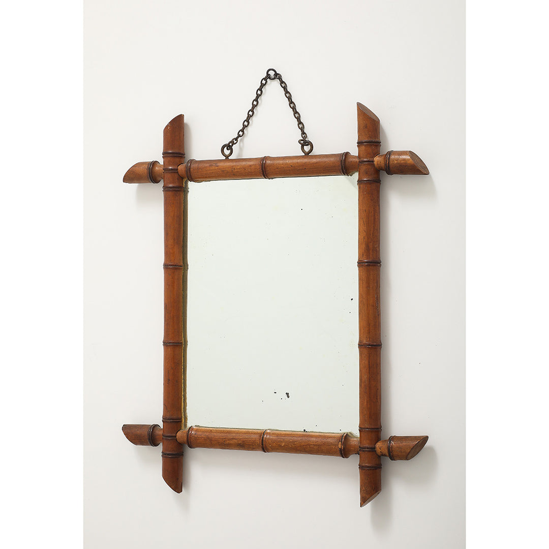 Vintage Faux Bamboo Mirror 2
