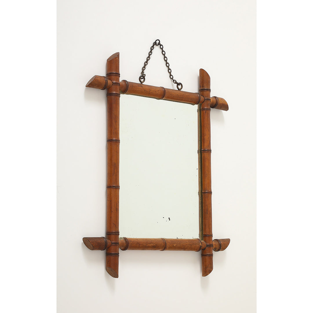 Vintage Faux Bamboo Mirror 2