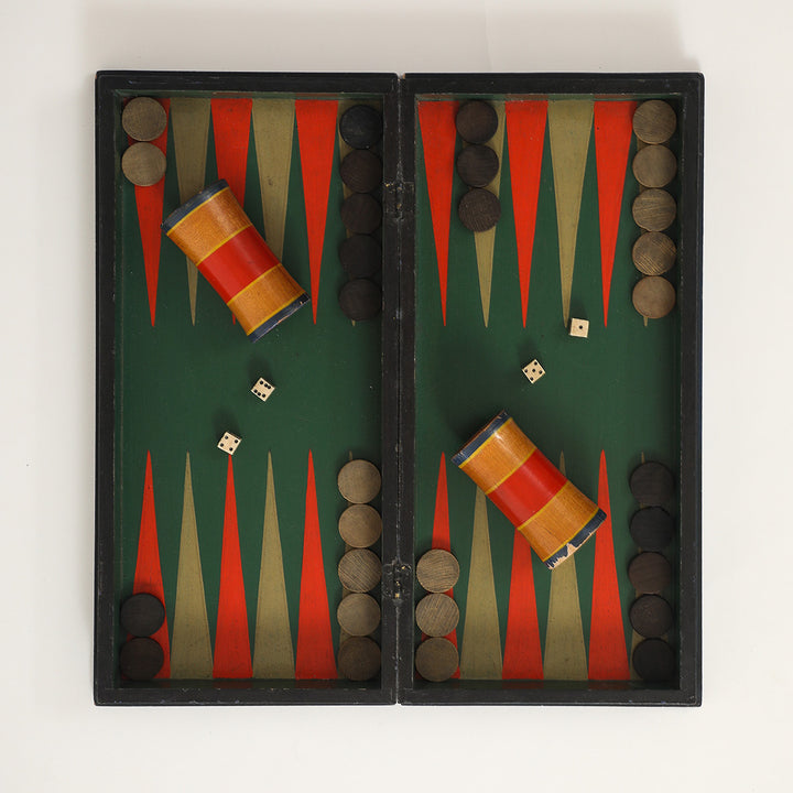 19th Century American Backgammon Set