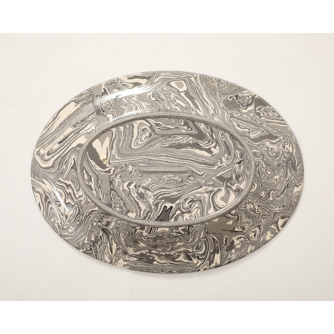 Vintage Marbleized Platter I