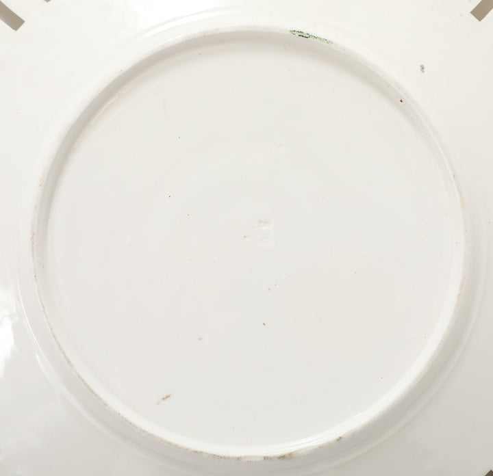 Antique Creamware Basketweave Plate