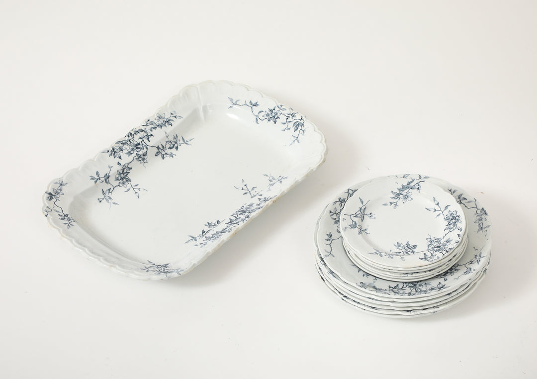 Set of Antique Ironstone China, Albany Pattern