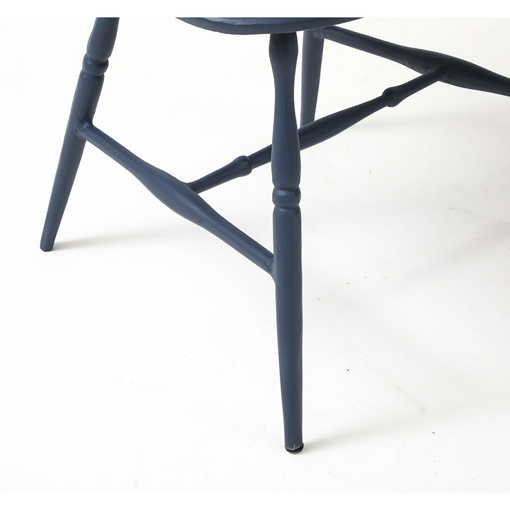 Pair of Vintage Powder Coated Steel Windsor Chairs in Blue