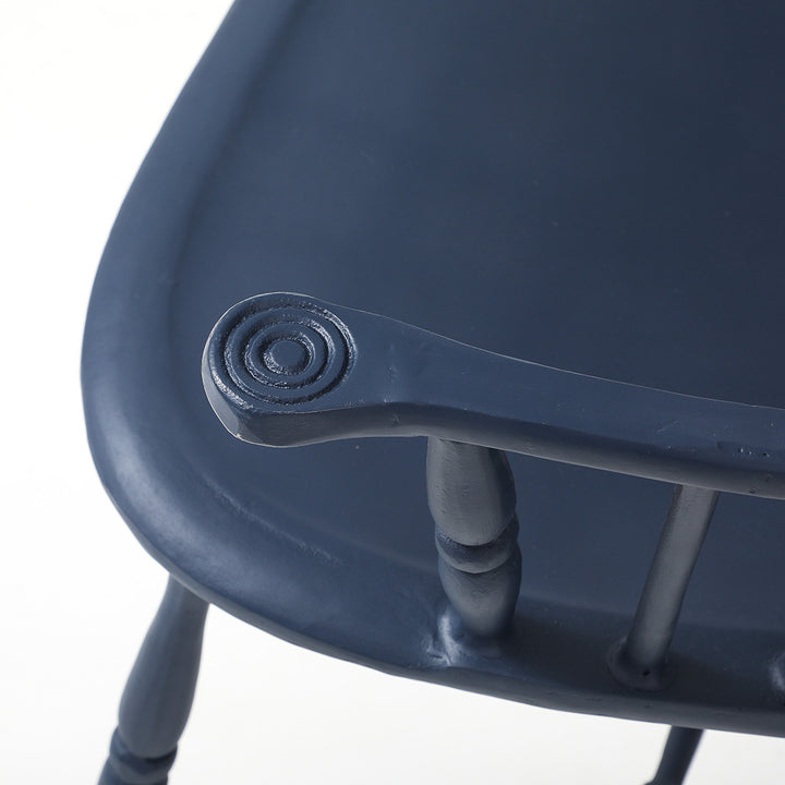Pair of Vintage Powder Coated Steel Windsor Chairs in Blue