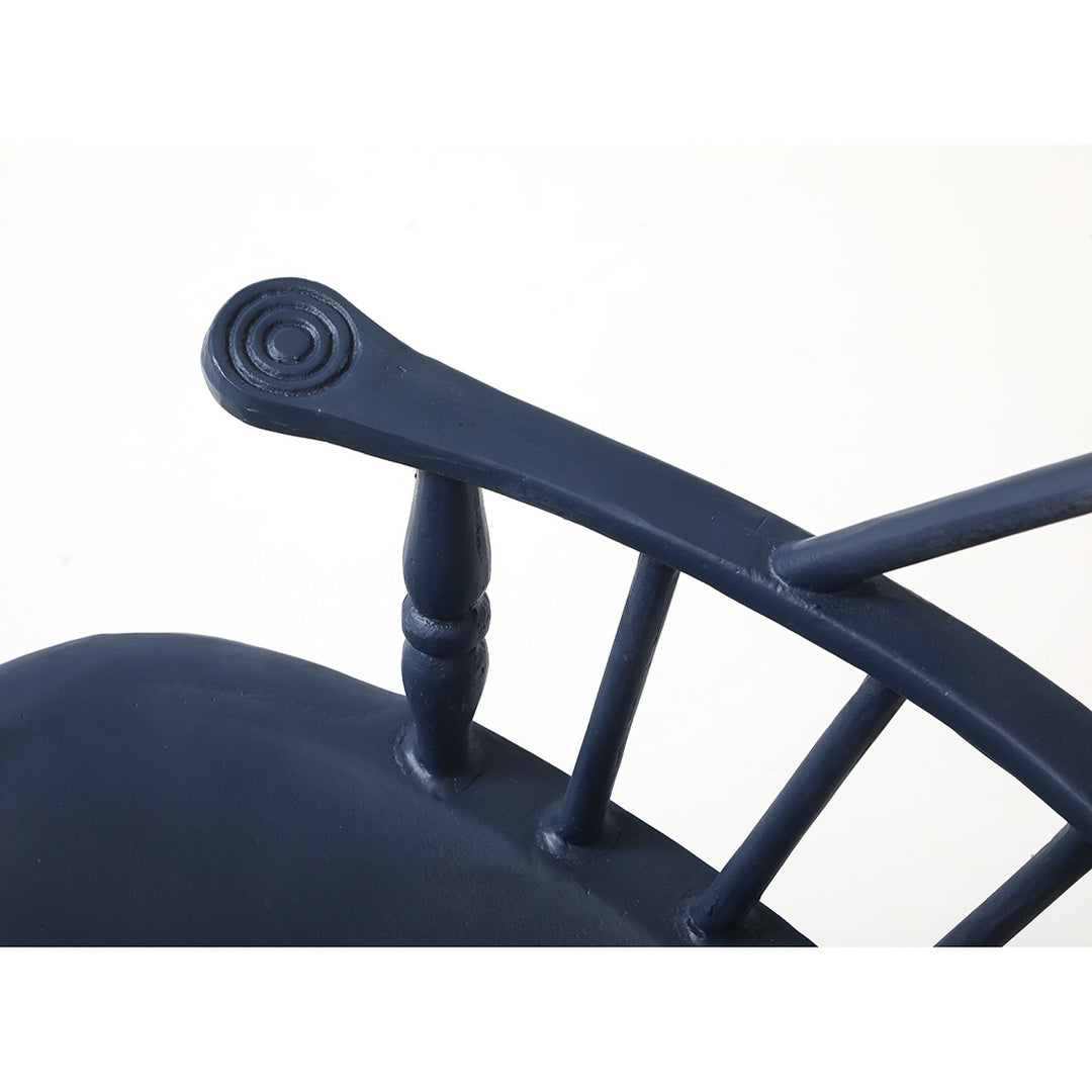 Pair of Vintage Powder Coated Steel Windsor Chairs in Blue