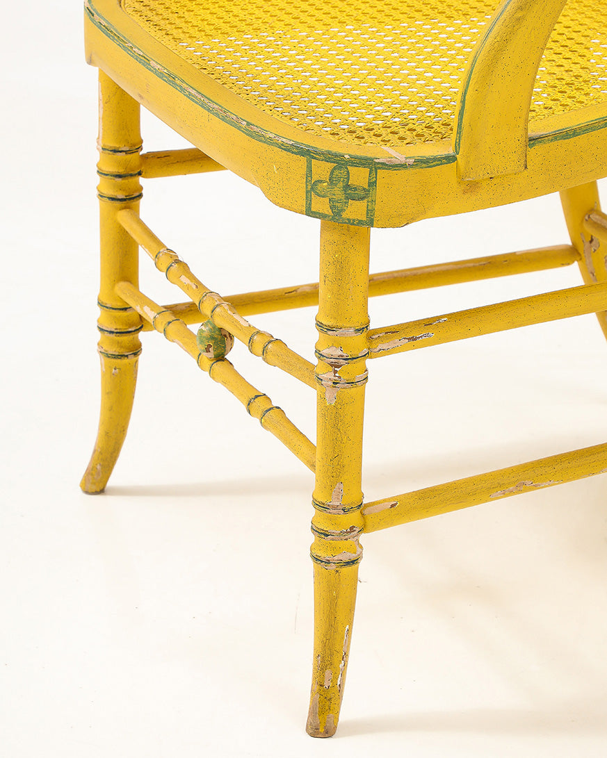 Pair of Regency Style Yellow Armchairs, circa 1960