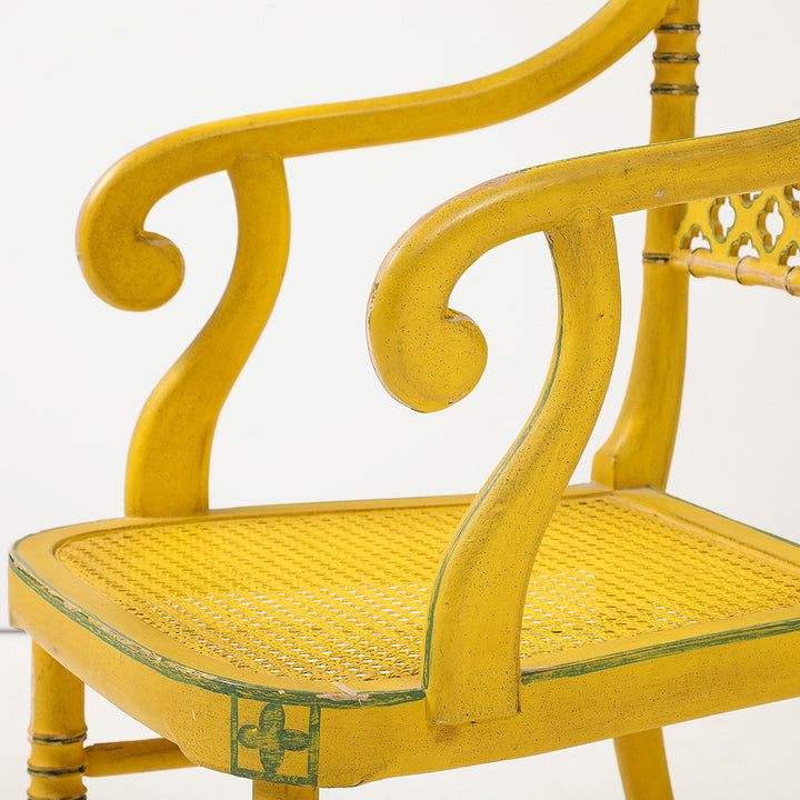 Pair of Regency Style Yellow Armchairs, circa 1960