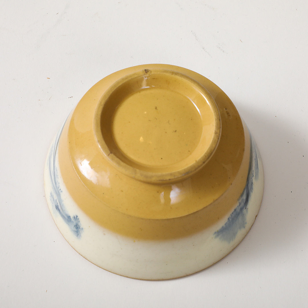 Antique Yellowware Mochaware Bowl