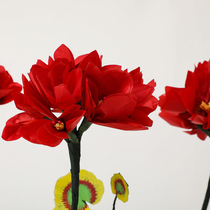 Potted Paper Geranium in Red