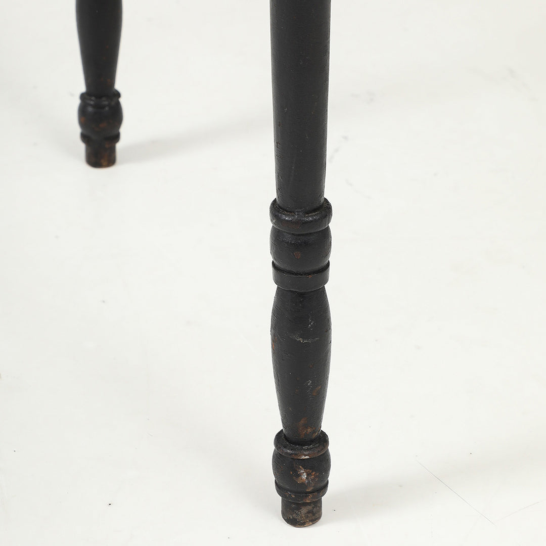 Painted Antique Side Table in Walnut and Maple, American, circa 1840