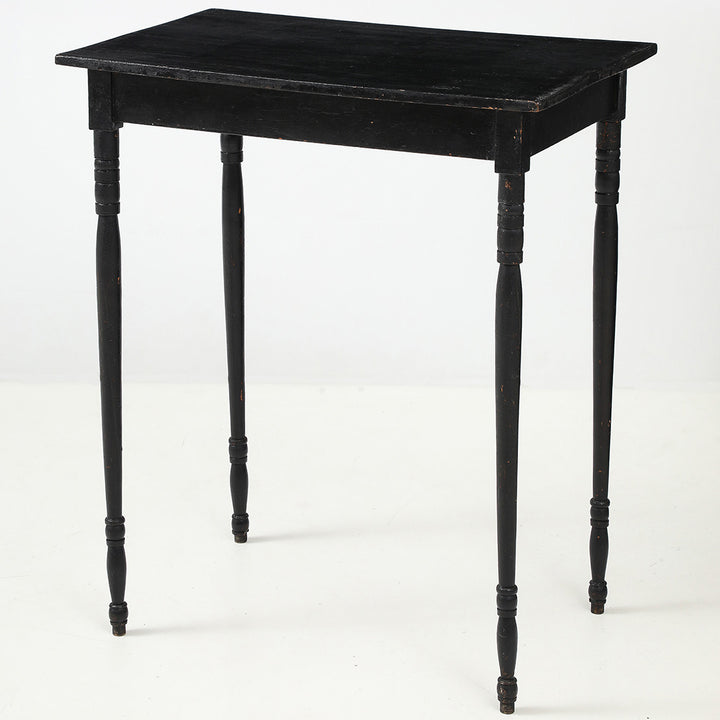 Painted Antique Side Table in Walnut and Maple, American, circa 1840