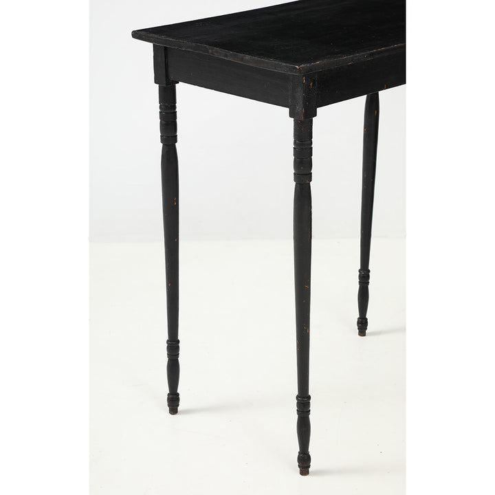 Painted Antique Side Table in Walnut and Maple, American, circa 1840