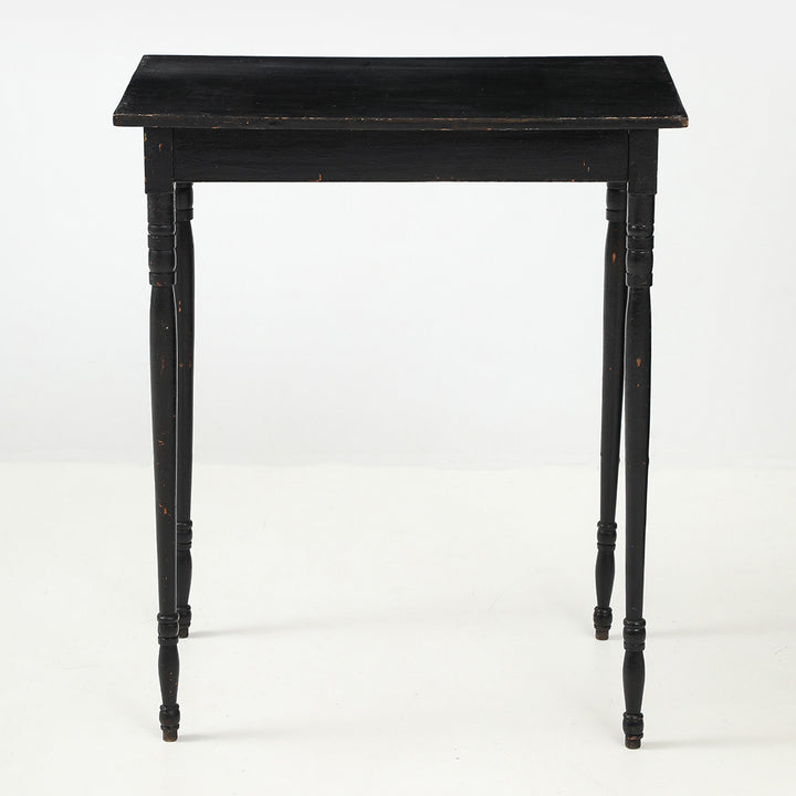 Painted Antique Side Table in Walnut and Maple, American, circa 1840