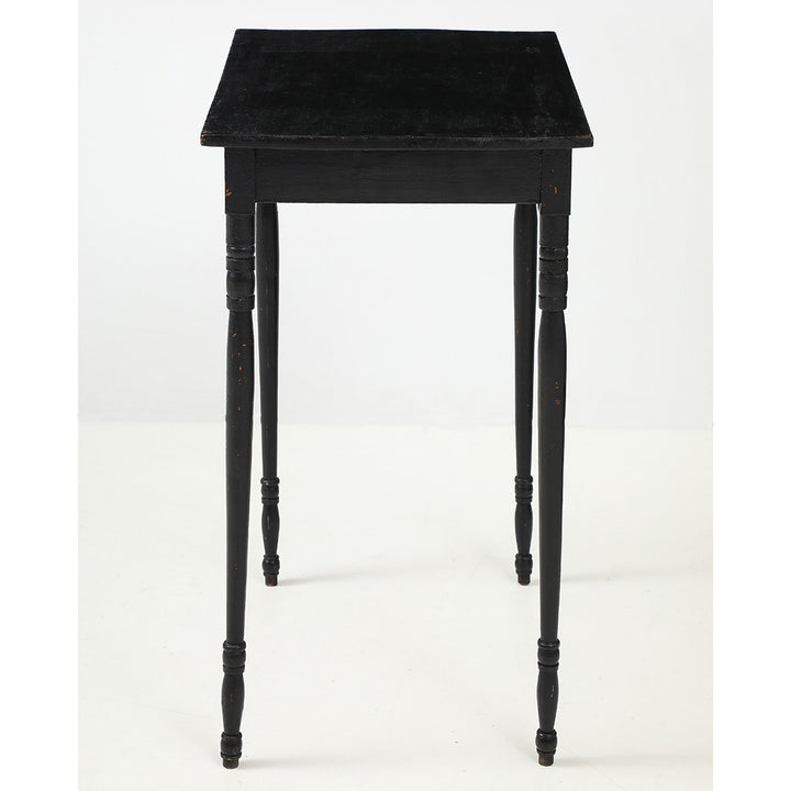 Painted Antique Side Table in Walnut and Maple, American, circa 1840