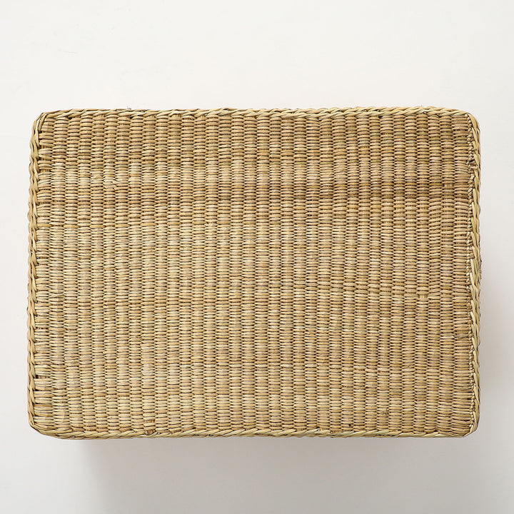 Hand Woven Lidded Storage Basket