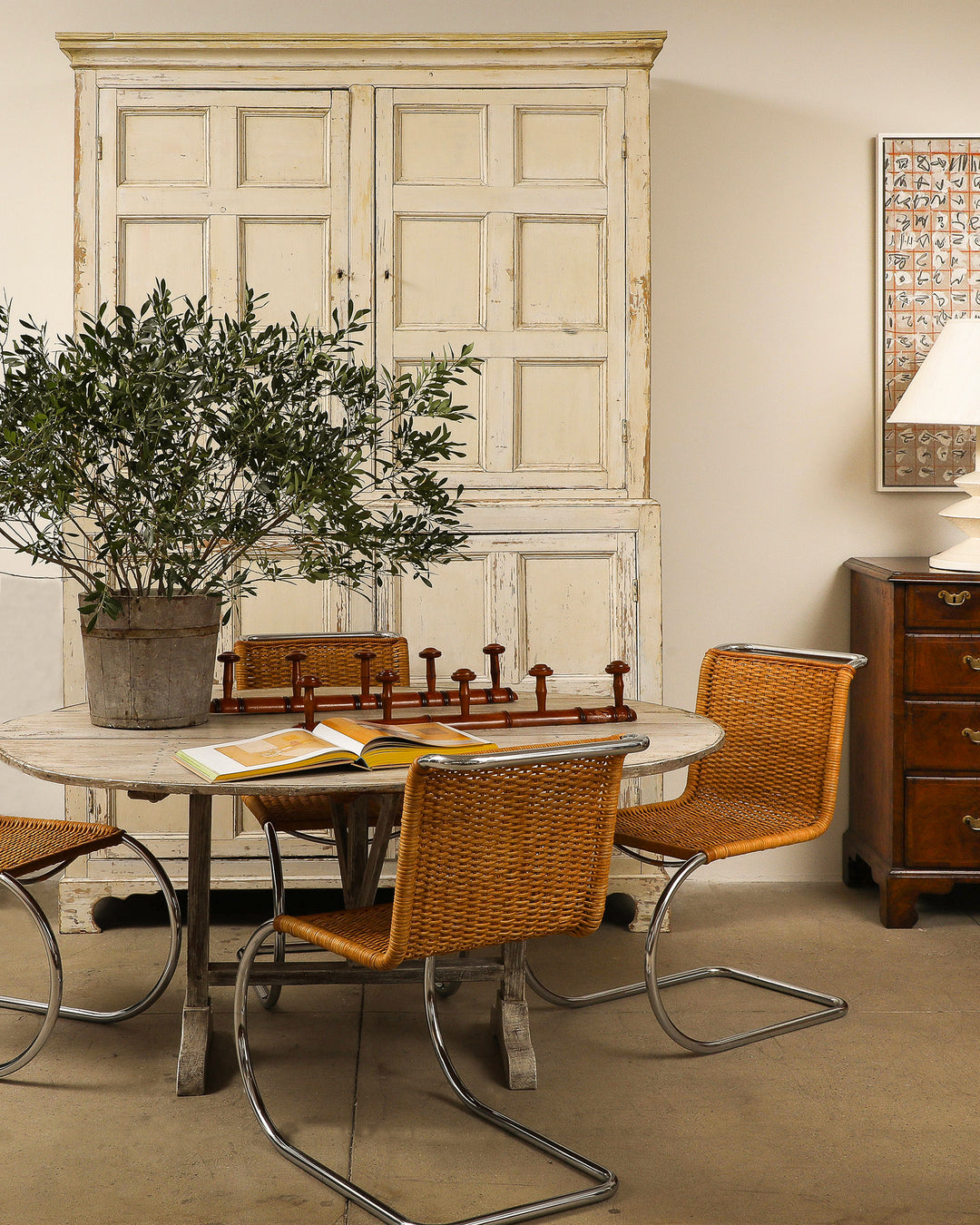 Set of 4 Vintage MR10 Chairs by Mies Van Der Rohe