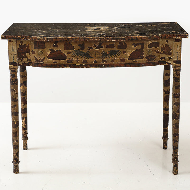 Antique Decoupage Table, Late 19th Century