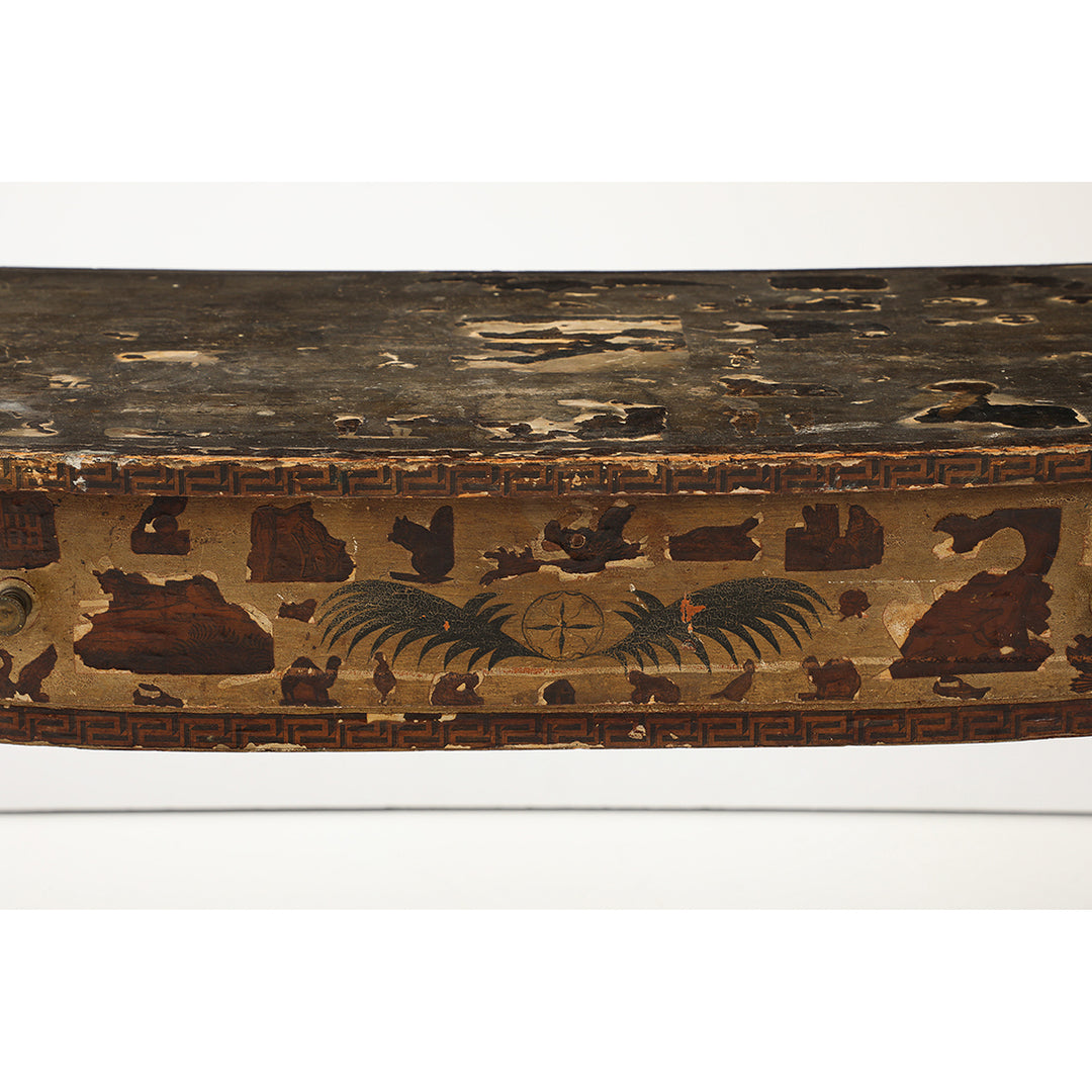 Antique Decoupage Table, Late 19th Century