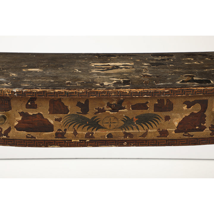 Antique Decoupage Table, Late 19th Century