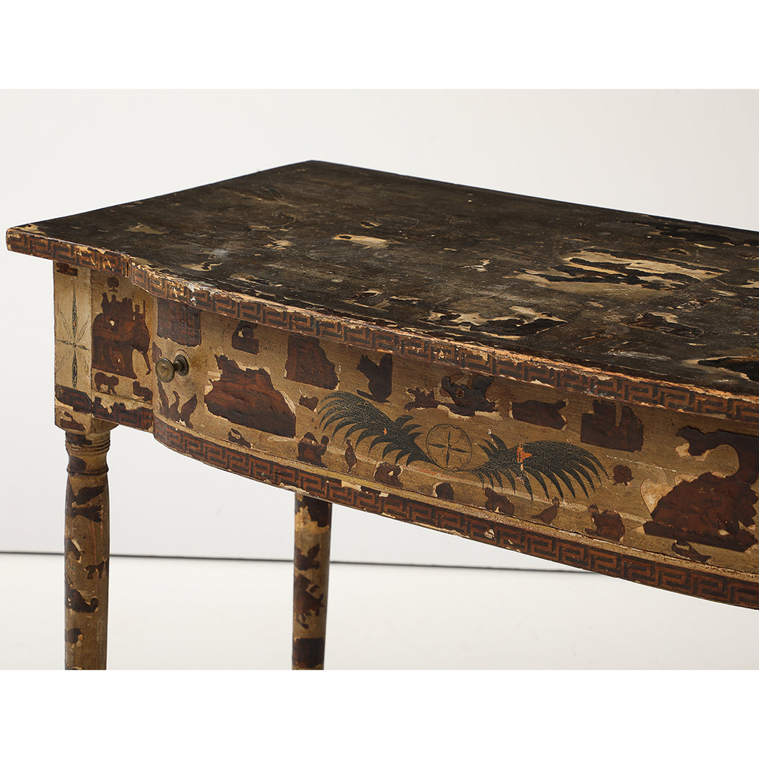 Antique Decoupage Table, Late 19th Century