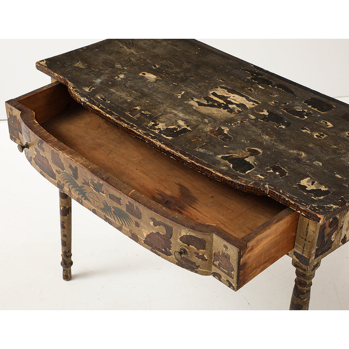 Antique Decoupage Table, Late 19th Century