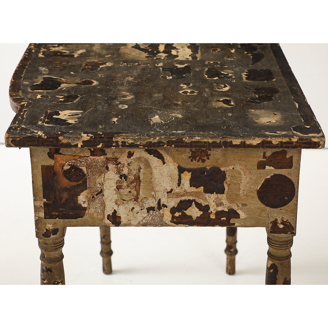 Antique Decoupage Table, Late 19th Century