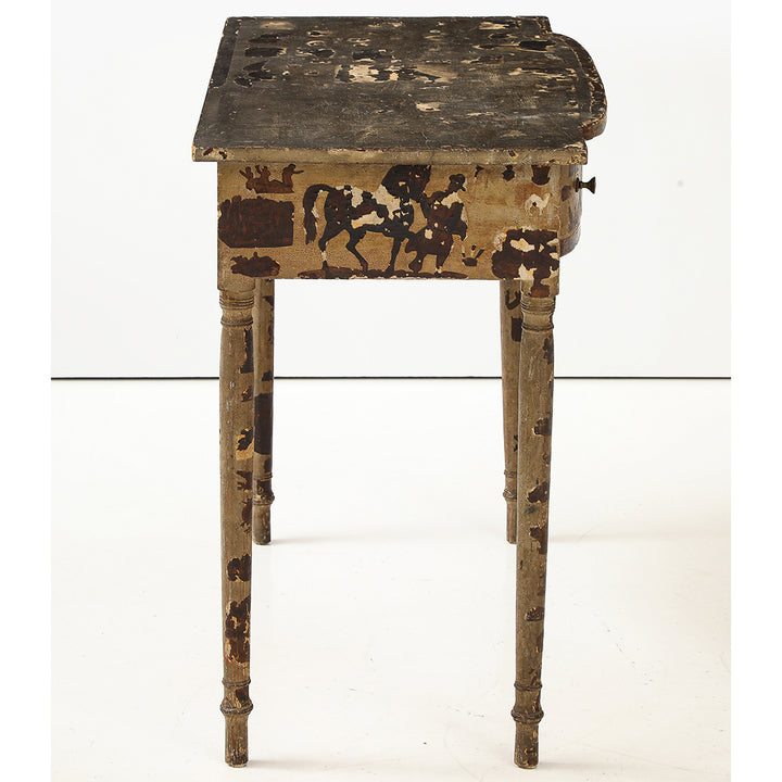 Antique Decoupage Table, Late 19th Century