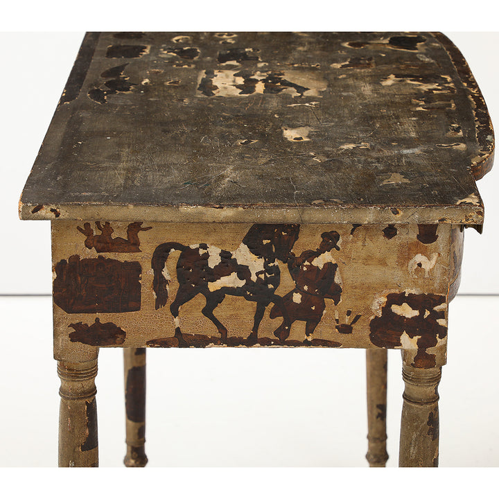 Antique Decoupage Table, Late 19th Century