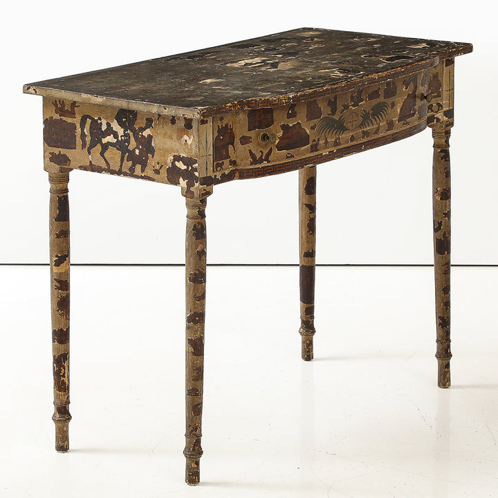 Antique Decoupage Table, Late 19th Century
