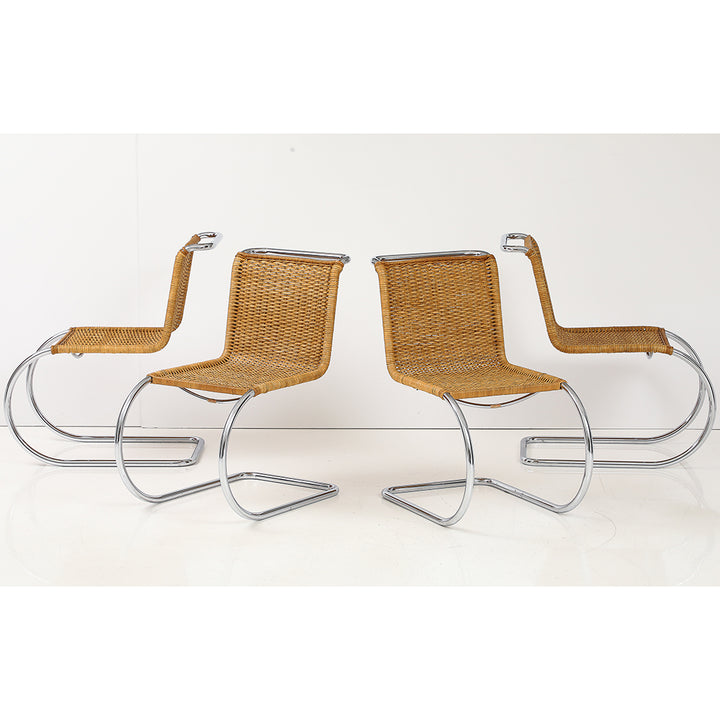 Set of 4 Vintage MR10 Chairs by Mies Van Der Rohe